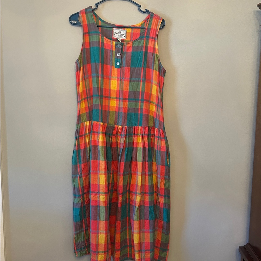 The Copy Right Classic Vintage Plaid Dress, Size Large